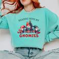 Reading With My Gnomies Reading Book Christmas Comfort Colors Sweatshirt Butter Reading With My Gnomies Reading Book Christmas Comfort Colors Sweatshirt Butter