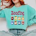 Reading Is My Jam Teacher Student Book Lovers Comfort Colors Sweatshirt Butter