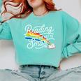 Reading Is The Key To Smart Book Lover Bookworm Reader Comfort Colors Sweatshirt Butter