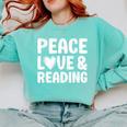 Reading I Love Books And Reading Comfort Colors Sweatshirt Butter