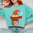 Reading Lover Book Graphic Gnome Comfort Colors Sweatshirt Butter Reading Lover Book Graphic Gnome Comfort Colors Sweatshirt Butter