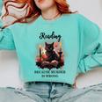 Reading Because Murder Is Wrong Books And Cats Book Lovers Comfort Colors Sweatshirt Butter