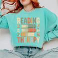 Reading Is My Therapy Book Lover Comfort Colors Sweatshirt Butter Reading Is My Therapy Book Lover Comfort Colors Sweatshirt Butter