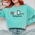 Reading Season Book Lover Librarian Cozy Bookworm Comfort Colors Sweatshirt Butter