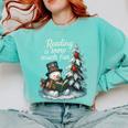 Reading Is Snow Much Fun Christmas Books Snowman Bookworm Comfort Colors Sweatshirt Butter Reading Is Snow Much Fun Christmas Books Snowman Bookworm Comfort Colors Sweatshirt Butter
