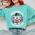 Reading Is Snow Much Fun Snowflake Top Hat Book Fan Winter Comfort Colors Sweatshirt Butter Reading Is Snow Much Fun Snowflake Top Hat Book Fan Winter Comfort Colors Sweatshirt Butter