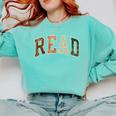Reading Tee Read Books Teacher Librarian Book Lover Bookworm Comfort Colors Sweatshirt Butter