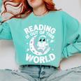 Reading Is Out Of This World Space Books Lover Comfort Colors Sweatshirt Butter