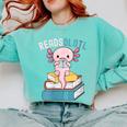 Reads Alotl Shirt Kids Readsolotl Read Axolotl Shirt Books Comfort Colors Sweatshirt Butter