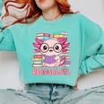 Readsalotl Axolotl Reading Book Bookworm Comfort Colors Sweatshirt Butter Readsalotl Axolotl Reading Book Bookworm Comfort Colors Sweatshirt Butter