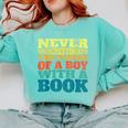 Retro Never Underestimate The Power Of a Boy With a Book Comfort Colors Sweatshirt Butter Retro Never Underestimate The Power Of a Boy With a Book Comfort Colors Sweatshirt Butter