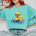 Rubber Duck Reading Book Swim Rubber Duckling Rubber Duckie Comfort Colors Sweatshirt Butter