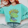 Rugrats Reptar Distressed Comic Book Style Cartoon Comfort Colors Sweatshirt Butter