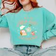 I Run ON HOT Tea & Books Reader Reading Meme Comfort Colors Sweatshirt Butter