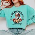 He Sees What You'Ve Been Reading Santa Xmas Book Lover Comfort Colors Sweatshirt Butter