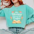 She Blooms Among The Pages Women Mom Wife Floral Book Quote Comfort Colors Sweatshirt Butter She Blooms Among The Pages Women Mom Wife Floral Book Quote Comfort Colors Sweatshirt Butter