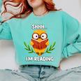 Shhh I'm Reading World Book Day Costume 2026 Kids Comfort Colors Sweatshirt Butter