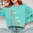 Sip Tea Pet Cats Read Books Repeat Book Cat Lover Comfort Colors Sweatshirt Butter