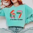 Six Seven 67 If You Know You Know 6 7 Reading Books Comfort Colors Sweatshirt Butter
