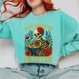 Skeleton Read Book Just One More Chapter Floral Book Lover Comfort Colors Sweatshirt Butter Skeleton Read Book Just One More Chapter Floral Book Lover Comfort Colors Sweatshirt Butter