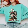Skeleton Reading Book Halloween Bookworm Bibliophile Reader Comfort Colors Sweatshirt Butter Skeleton Reading Book Halloween Bookworm Bibliophile Reader Comfort Colors Sweatshirt Butter