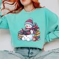Snowman Reading Book Lovers Christmas Bookworm Librarian Comfort Colors Sweatshirt Butter Snowman Reading Book Lovers Christmas Bookworm Librarian Comfort Colors Sweatshirt Butter