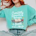 Somewhere Between a Book And a Nap – Cozy Reading Comfort Colors Sweatshirt Butter