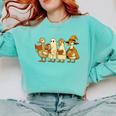 Spooky Halloween Book Lover Halloween Reading Goose Comfort Colors Sweatshirt Butter