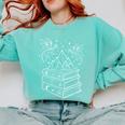 Stack Of Books And Dragons Bookworm Fantasy Books Lover Comfort Colors Sweatshirt Butter Stack Of Books And Dragons Bookworm Fantasy Books Lover Comfort Colors Sweatshirt Butter