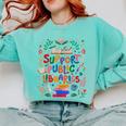 Support Public Libraries Book Nerd Outfit For Book Lovers Comfort Colors Sweatshirt Butter