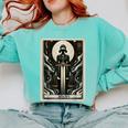 Tarot Cards Guide Book Esoteric Mysticism Clothing Tarot Card Justice Comfort Colors Sweatshirt Butter