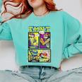 Teenage Mutant Ninja Turtles Retro Neon Comic Book Panels Comfort Colors Sweatshirt Butter