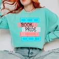 Threadless Grey Sky Chai Trans Book Pride Graphic Comfort Colors Sweatshirt Butter
