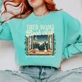 Tired Moms Book-Club Reading Book Lover Literature Bookish Comfort Colors Sweatshirt Butter