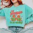 Tis The Season Book Reading Gingerbread Teacher Librarian Comfort Colors Sweatshirt Butter