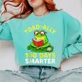 Toad-Ally 100 Days Smarter Frog Reading Book 100 School Day Comfort Colors Sweatshirt Butter Toad-Ally 100 Days Smarter Frog Reading Book 100 School Day Comfort Colors Sweatshirt Butter