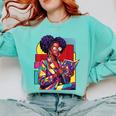 History Woman Reading Book Geometric Girl Educated Comfort Colors Sweatshirt Butter