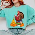 Turkey Reading Books Fall Thanksgiving Teacher Book Comfort Colors Sweatshirt Butter Turkey Reading Books Fall Thanksgiving Teacher Book Comfort Colors Sweatshirt Butter