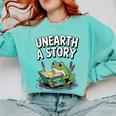Unearth a Story Frog Reading a Book Summer 2026 Comfort Colors Sweatshirt Butter Unearth a Story Frog Reading a Book Summer 2026 Comfort Colors Sweatshirt Butter