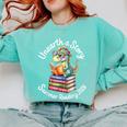 Unearth a Story Summer Reading 2026 Book Lover Dino Fun Comfort Colors Sweatshirt Butter