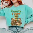 Unearth a Story Triceratops Dinosaur Reading Books Cute Dino Comfort Colors Sweatshirt Butter Unearth a Story Triceratops Dinosaur Reading Books Cute Dino Comfort Colors Sweatshirt Butter