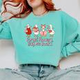 Valentine Cozy Goose Bookish Forget Flowers Buy Me Books Comfort Colors Sweatshirt Butter