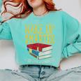 Wake Up Smarter Librarian Book Stack Premium Tri-Blend Comfort Colors Sweatshirt Butter