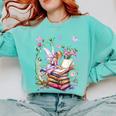 Watercolor Butterfly Fairy Read Book Library Fantasy Novel Comfort Colors Sweatshirt Butter