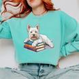 West Highland Terrier Books Dog Breed Westie Comfort Colors Sweatshirt Butter West Highland Terrier Books Dog Breed Westie Comfort Colors Sweatshirt Butter