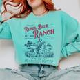Western Book Love Cowboy Reader Bookish Bookworm Cowgirl Comfort Colors Sweatshirt Butter