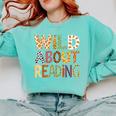 Wild About Reading Book Animal Children's Book Lover Teacher Comfort Colors Sweatshirt Butter Wild About Reading Book Animal Children's Book Lover Teacher Comfort Colors Sweatshirt Butter