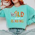 Wild About Reading Books Reader Teachers Kids Librarian Comfort Colors Sweatshirt Butter Wild About Reading Books Reader Teachers Kids Librarian Comfort Colors Sweatshirt Butter