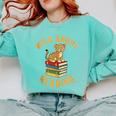 Wild About Reading Cute Leopard Teacher Kids Book Lover Comfort Colors Sweatshirt Butter Wild About Reading Cute Leopard Teacher Kids Book Lover Comfort Colors Sweatshirt Butter