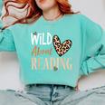 Wild About Reading Teacher Books Reader Lovers Leopard Zebra Comfort Colors Sweatshirt Butter